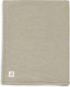 Jollein - deken wieg 75x100cm - wiegdeken, wiegdekentje, dekentje baby - soft waves - olive green velvet