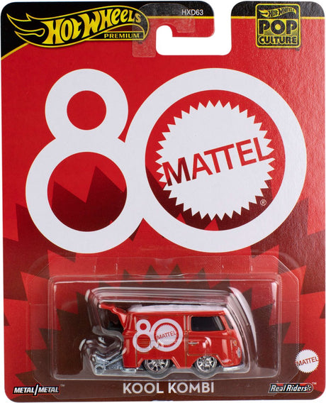 Mattel hotwheels jbl68, kool kombi, auto, 3 lata, metal, plastik, czerwony, biały