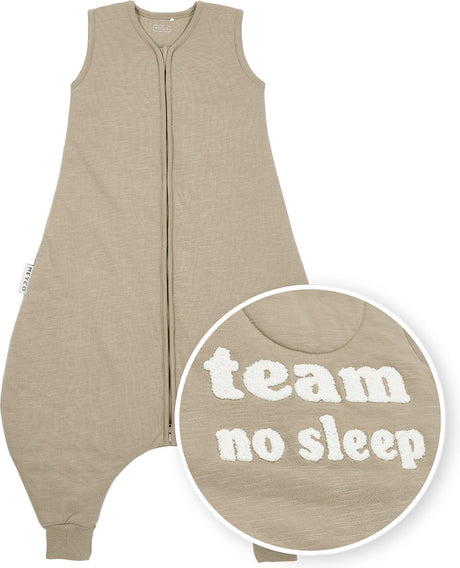 Kombinezon dziecięcy Meyco z aplikacją Team No Sleep - kombinezon zimowy dla niemowląt - ciemnoszary, białawy - 92 cm - 2,0 tog