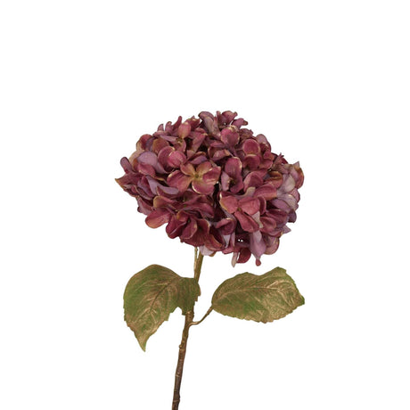 Roberts collection kunstbloem hortensia 55cm paars met goud