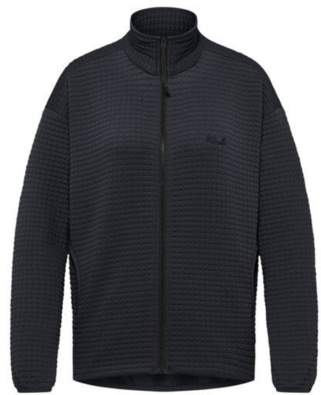 Damska kurtka polarowa Jack Wolfskin Mogari - długi polar damski zapinany na zamek - ciemny granat ciemny granat