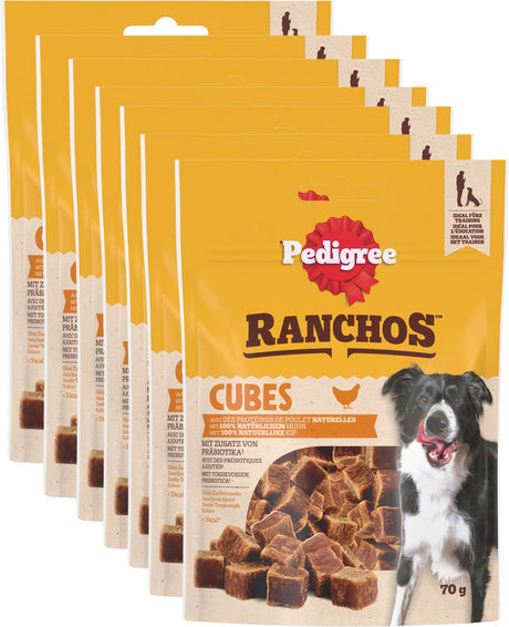 Przysmaki dla psów rasowych - kostki rancho - kurczak - 7x70g