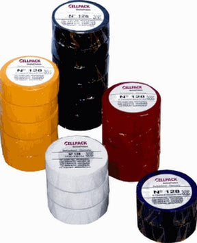 Cellpack celp zelfkl tape 128, pvc, zw, (lxb) 25mx19mm, uv-bestendig, isol