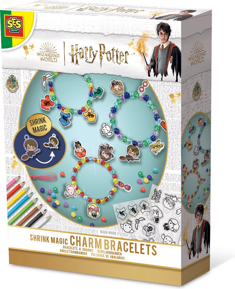Ses Creative - Harry Potter - zestaw magicznych bransoletek - zrób własną biżuterię - zrób bransoletki - mieszanka koralików, folia termokurczliwa i ołówki