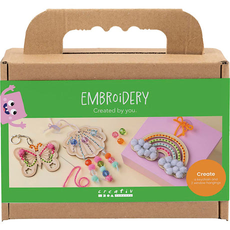 Firma Creativ https: www.cchobby.nl mini-hobbyset-embroidery-butterfly-shell-rainbow-various-colors-1-box