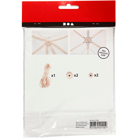 Firma Creativ https: www.cchobby.nl kreatywny-mini-kit-macrame-sneeuwflok-h-10-cm-1-doos