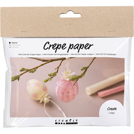 Firma Creativ https: www.cchobby.nl mini-hobbyset-papier-krepowy-jajka-jasnoróżowy-jasnożółty-1-pudełko