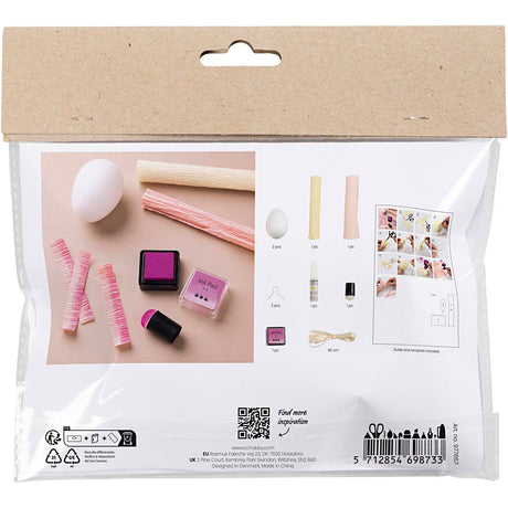 Firma Creativ https: www.cchobby.nl mini-hobbyset-papier-krepowy-jajka-jasnoróżowy-jasnożółty-1-pudełko