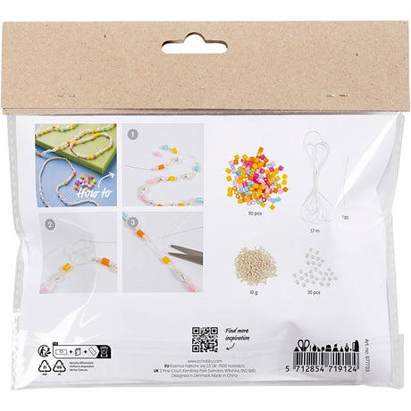 Firma Creativ https: www.cchobby.nl mini-hobbyset-biżuteria-naszyjniki-i-bransoletka-różne-kolory-1-pudełko