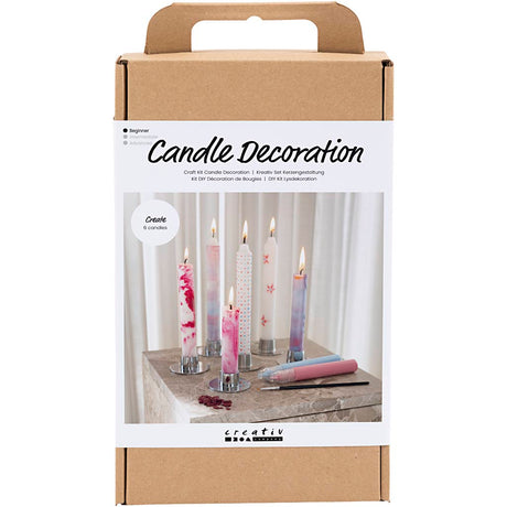 Firma Creativ https: www.cchobby.nl hobbyset-candles-decorating-decorated-pointed-candles-white-1-box