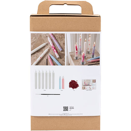 Firma Creativ https: www.cchobby.nl hobbyset-candles-decorating-decorated-pointed-candles-white-1-box