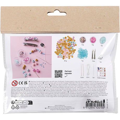 Firma Creativ https: www.cchobby.nl mini-hobbyset-jewelry-necklace-bracelet-clips-brooch-blue-lightblue-pastel-pink-1-box