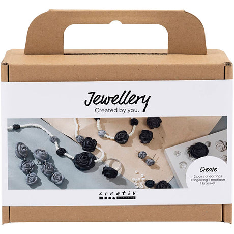 Firma Creativ https: www.cchobby.nl mini-hobbyset-biżuteria-róże-czarny-czarny-biały-biały-1-pudełko