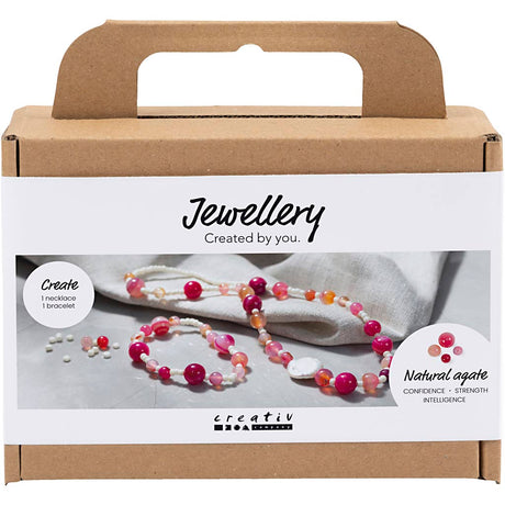 Firma Creativ https: www.cchobby.nl mini-hobbyset-biżuteria-naszyjnik-i-bransoletka-różowy-1-pudełko