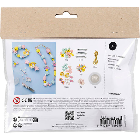 Firma Creativ https: www.cchobby.nl mini-hobbyset-biżuteria-naszyjnik-bransoletki-kolczyki-jasnoniebieski-jasnoczerwony-żółty-1-pudełko