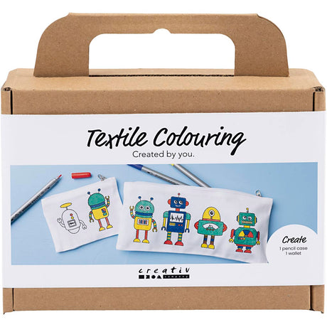 Firma Creativ https: www.cchobby.nl mini-hobbyset-textile-decoration-robot-primary-colors-1-box