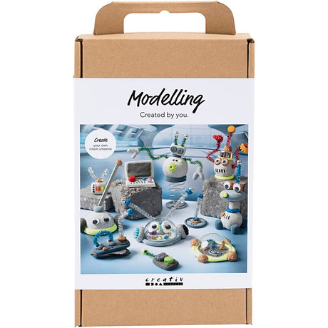 Firma Creativ https: www.cchobby.nl hobbyset-boetseren-robot-blue-gray-red-silvered-1-box