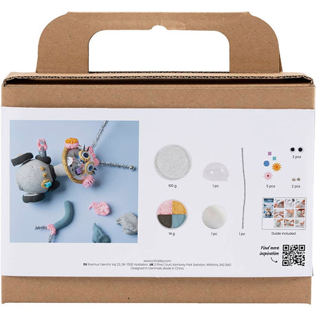 Firma Creativ https: www.cchobby.nl mini-hobbyset-boetseren-robot-grey-pink-1-doos