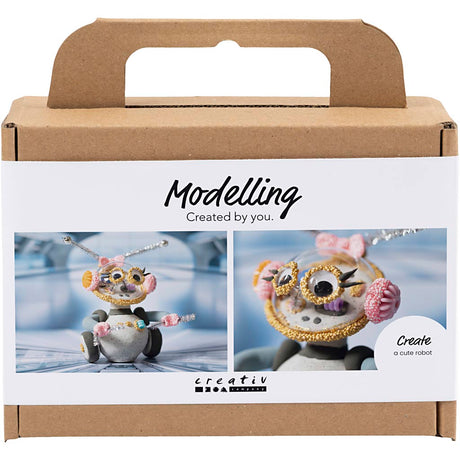 Firma Creativ https: www.cchobby.nl mini-hobbyset-boetseren-robot-grey-pink-1-doos