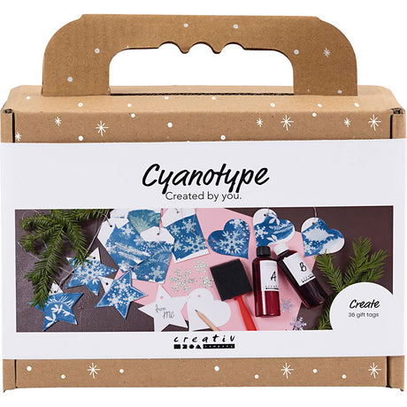 Firma Creativ https: www.cchobby.nl mini-hobbyset-cyanotype-geschenklabels-blauw-zilver-1-doos