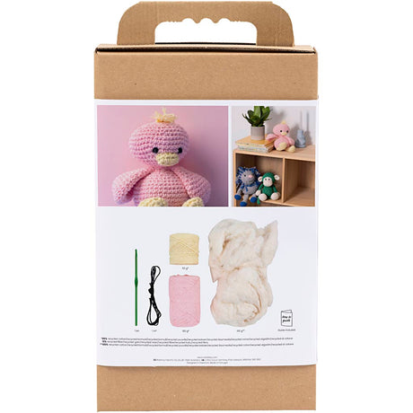 Firma Creativ https: www.cchobby.nl hobbyset-amigurumi-duck-lightpink-lightyellow-1-box