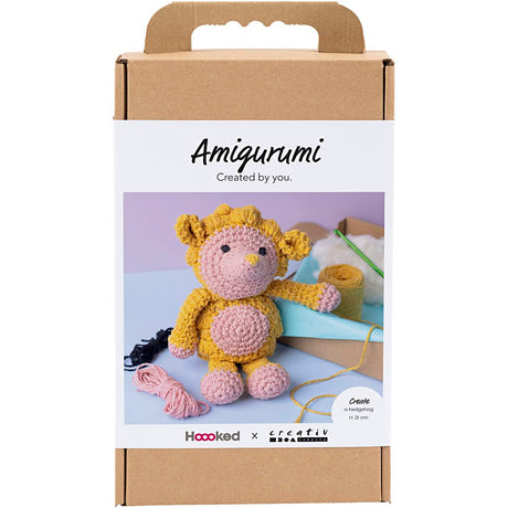 Firma Creativ https: www.cchobby.nl hobbyset-amigurumi-hedgehog-lightpink-warm-yellow-1-box