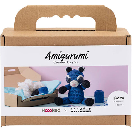 Firma Creativ https: www.cchobby.nl hobbyset-amigurumi-raccoon-black-blue-1-doos