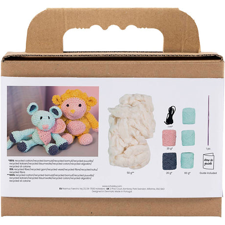 Firma Creativ https: www.cchobby.nl hobbyset-amigurumi-mouse-mint-1-doos