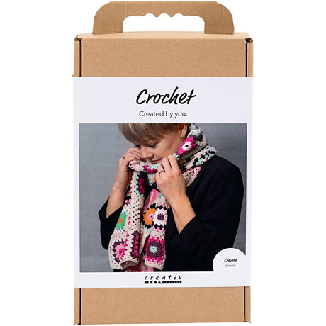 Firma Creativ https: www.cchobby.nl hobbyset-szydełkowy-szalik-kremowy-ciepłe-kolory-1-pudełko