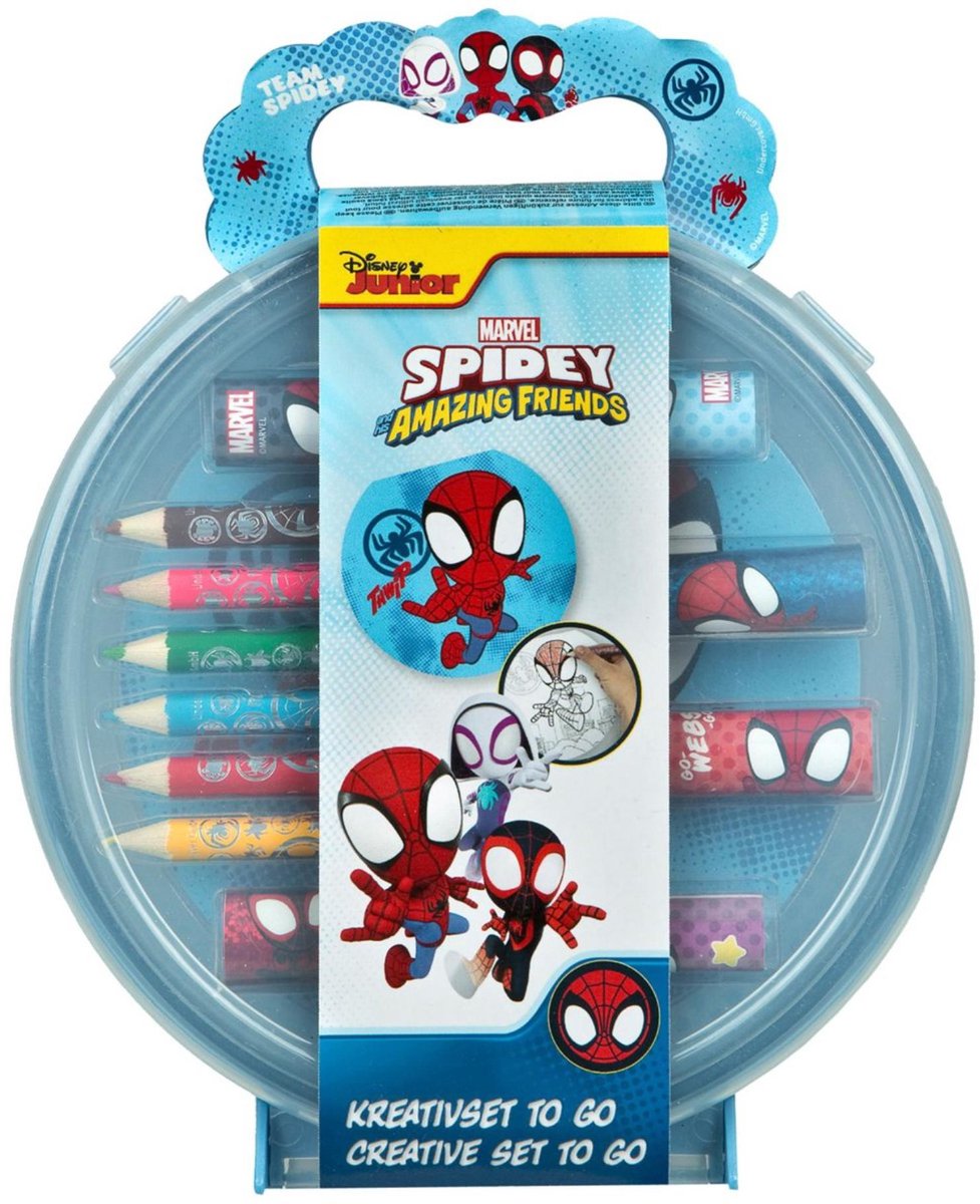 Zestaw kreatywnych kolorowanek Undercover Spider z naklejkami i kolorowanką.