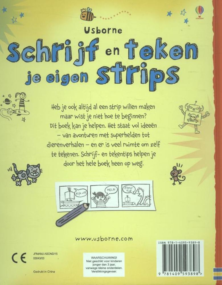 Schrijf en teken je eigen strips. 8+ | 2 stuks