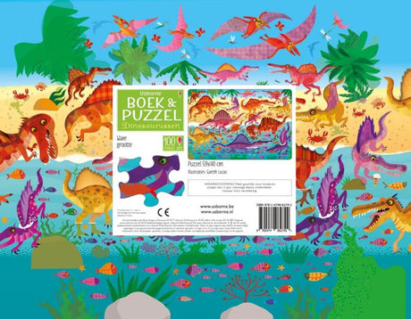 Książka i puzzle Usborne Dinozaury