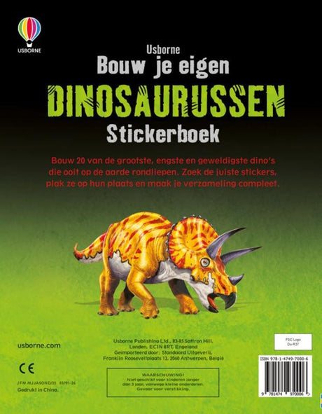 Książka z naklejkami wydawcy WPG: zbuduj własne dinozaury