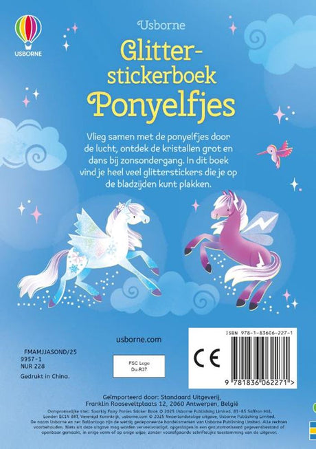 Książka z naklejkami: elfy kucyki. 3+