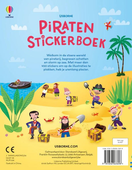 Książka z naklejkami z piratami 5+