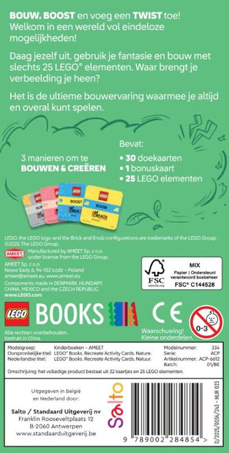 Lego recreate activity cards: natuur 6+ | 3 stuks