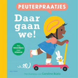 Kartonboek: daar gaan we! 2+