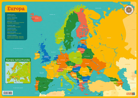 Kolejka edukacyjna Delty - mapa Europy