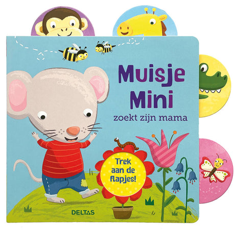 Mini myszka Delty szuka książeczki z tablicą dla mamy