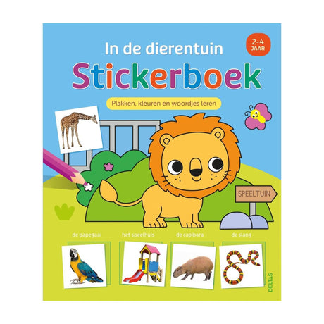 Delta w książeczce z naklejkami w zoo