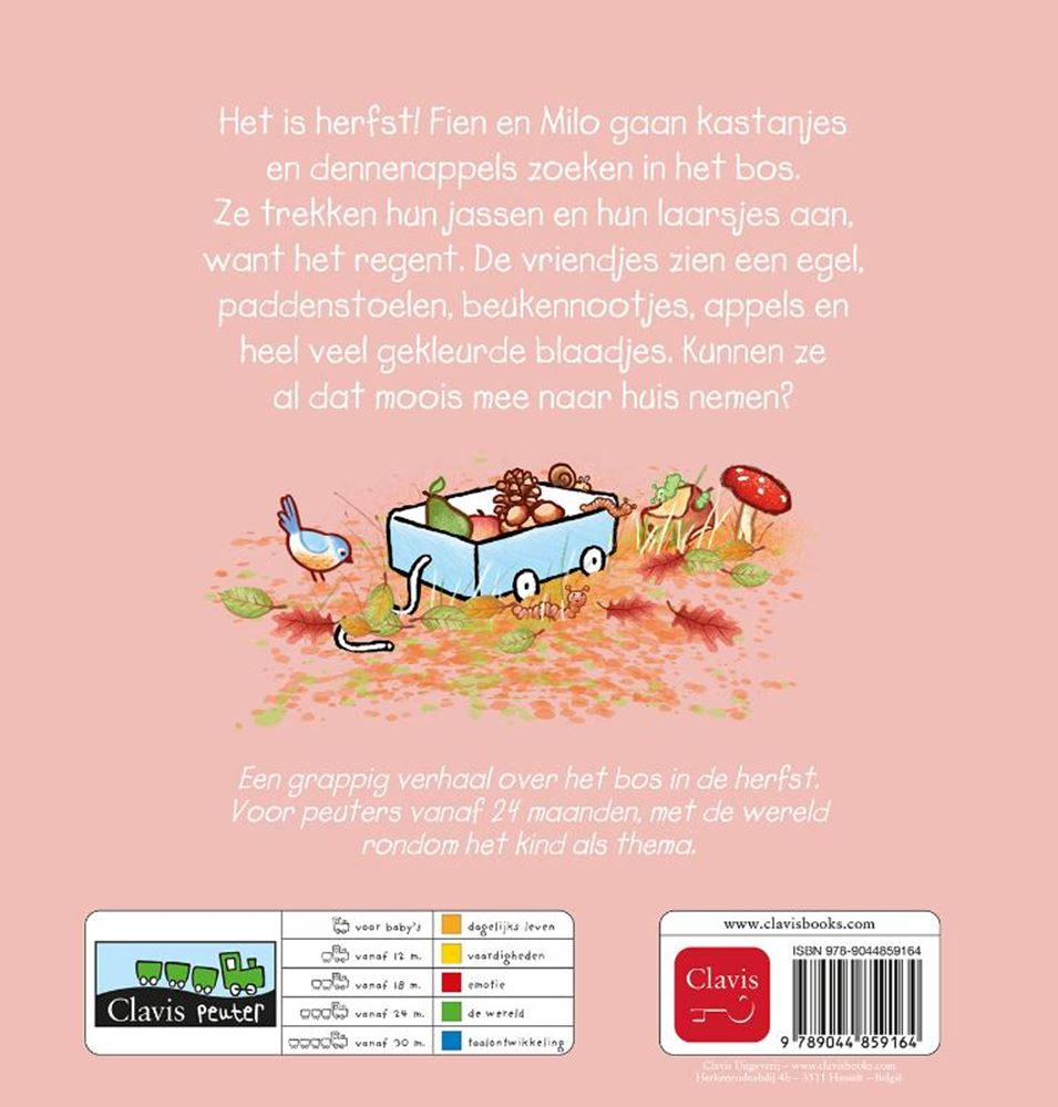 Kartonboek: herfst met fien en milo 2+