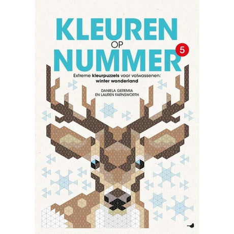 Kolorowanka Kluitmana według numeru 5 - puzzle do kolorowania dla dorosłych zimowa kraina czarów, 64 strony w miękkiej oprawie