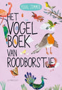 Kartonboekhet vogelboek van roodborstje. | 2 stuks