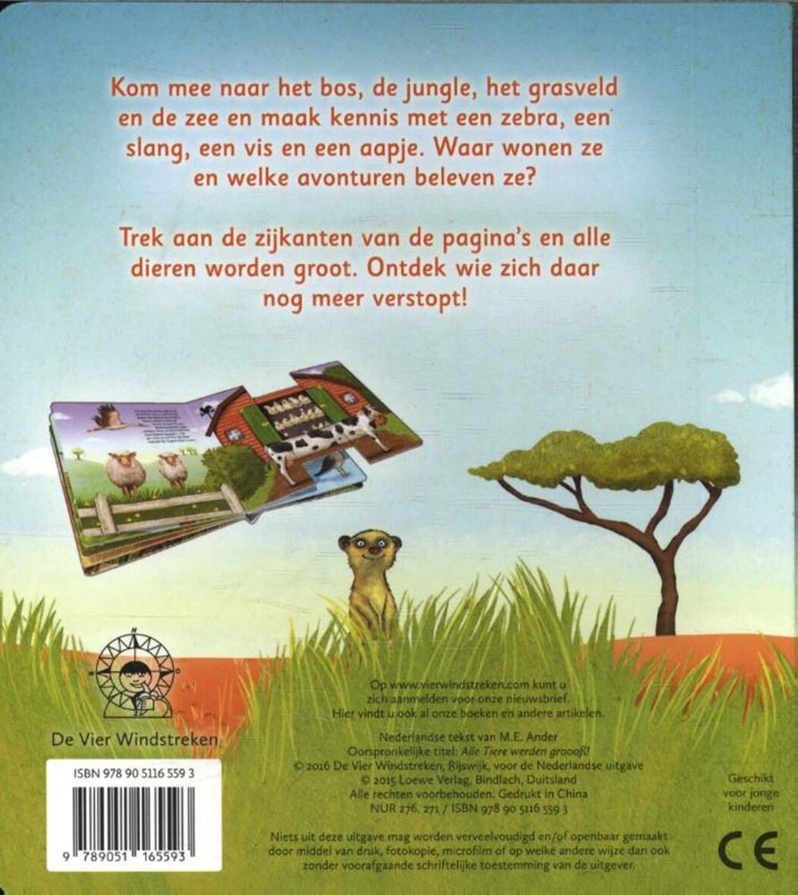Alle dieren worden groot (uitschuifboek) | 2 stuks