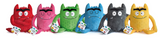 Knuffel kleurenmonster rood (boos)