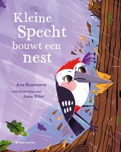 Prentenb: kleine specht bouwt een nest | 2 stuks