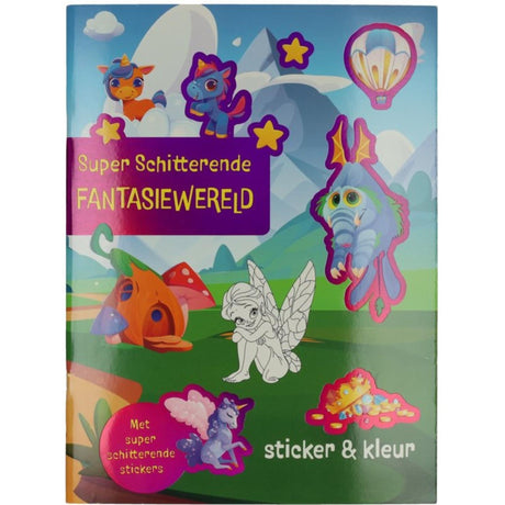 Książka do kolorowania i naklejek Świat fantasy