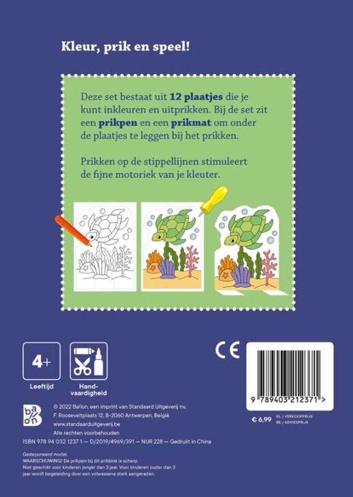 Balon moja kolorowanka i przypinka zwierzątka. 4+