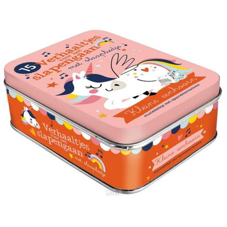 Książka z obrazkami twinkle twinkle - puszka muzyczna z 15 opowieściami na dobranoc - jednorożec