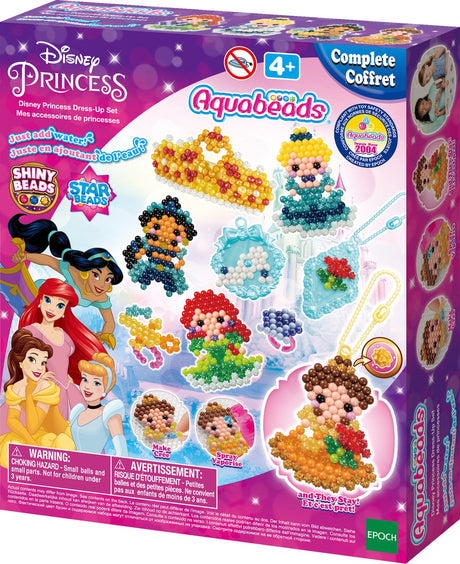 Zestaw do przebierania księżniczki Disneya Aquabeads - kompletny zestaw 800 pereł w 32 kolorach